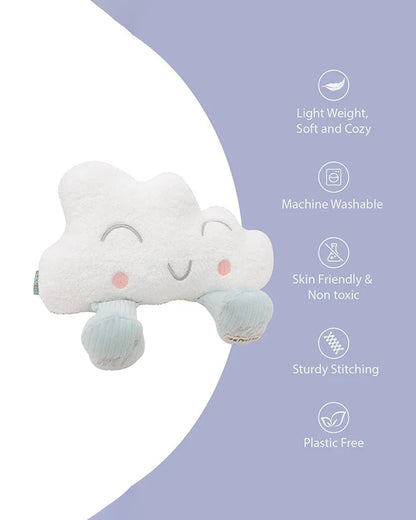 Mi Arcus Mino Cloud Knitted Soft Toy-Machine Washable-Improves Sensory Growth-Blue-For Newborn