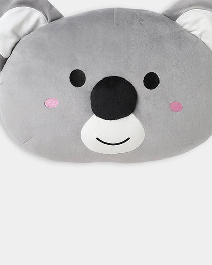 Mi Arcus Neutral Love Koala Face Shaped Zuzu Cushion-Lightweight & Soft-Grey-For Infants