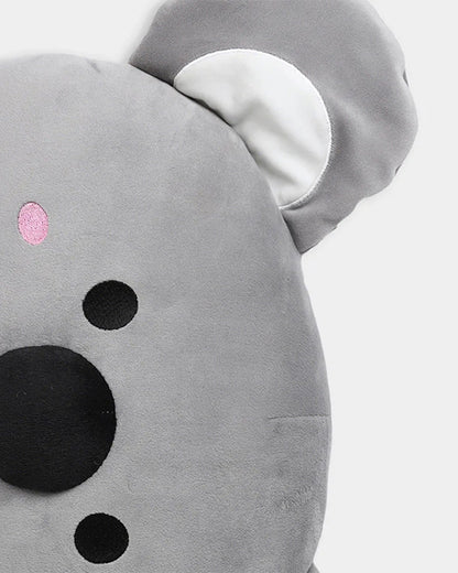 Mi Arcus Neutral Love Koala Face Shaped Zuzu Cushion-Lightweight & Soft-Grey-For Infants