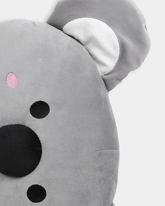 Mi Arcus Neutral Love Koala Face Shaped Zuzu Cushion-Lightweight & Soft-Grey-For Infants