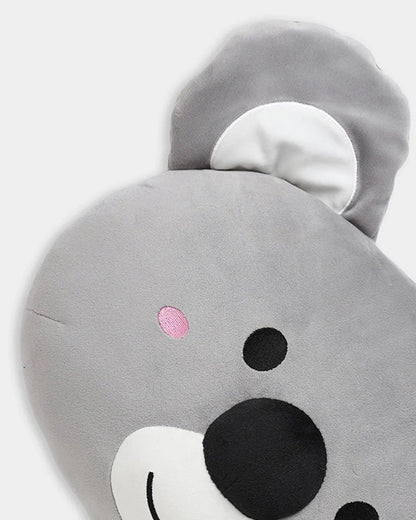 Mi Arcus Neutral Love Koala Face Shaped Zuzu Cushion-Lightweight & Soft-Grey-For Infants