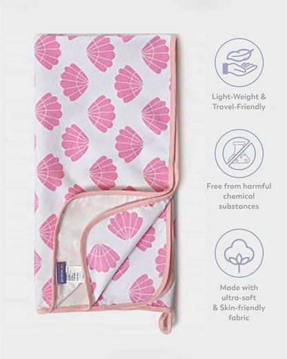 Mi Arcus Mermazing Mattress Protector-Lightweight & Soft-With Waterproof TPU Lamination-Pink & White-For Infants