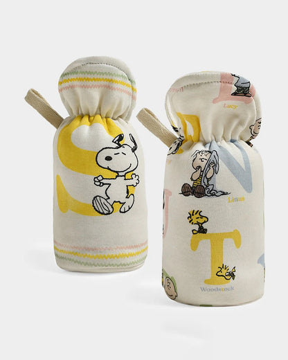 Mi Arcus Peanuts Ivory Bottle Cover-Pack of 2-Multicolor-0 to 12M