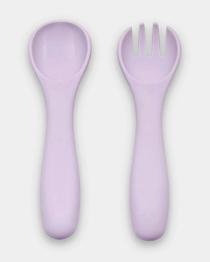 Mi Arcus Mummy & Me Zody Silicon Plate, Spoon & Fork Set-Multicolor-6 to 48M-Meal Set