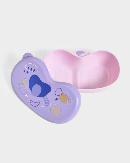 Mi Arcus Bloom Jolly Food Box & Water Bottle Set-Purple-Meal Set-Pack of 5-6M+