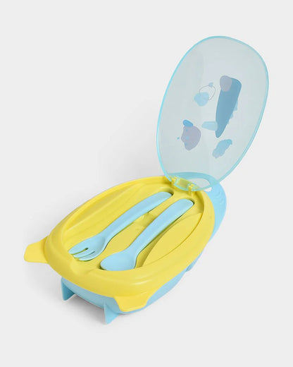 Mi Arcus Bloom Jolly Food Box & Water Bottle Set-Yellow-Meal Set-Pack of 5-6M+