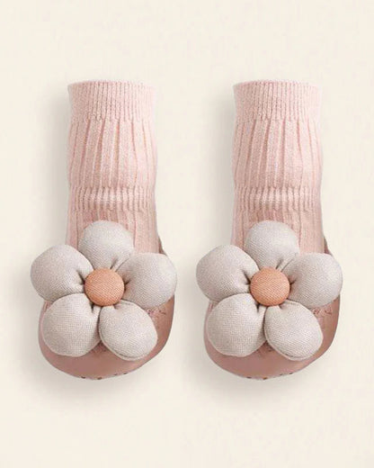 Lille Barn Pink Flora Socks-Solid-Cotton-For Infants