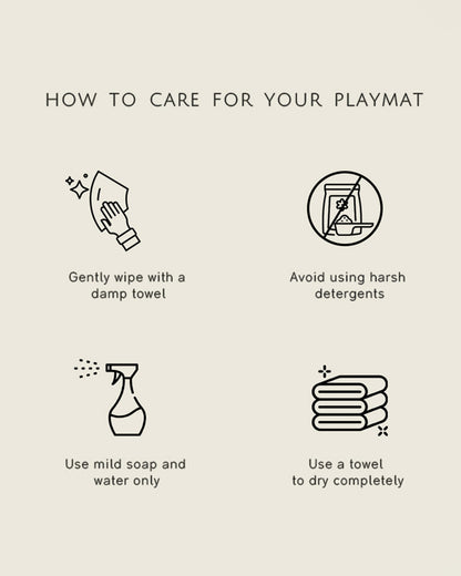 Lille Barn Cheerful Rainbow Playmat-Includes 6 Waterproof EVA Foam Tiles-0M+