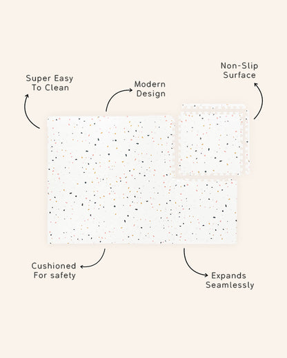 Lille Barn Modern Terrazzo Playmat-Includes 6 Waterproof EVA Foam Tiles-0M+
