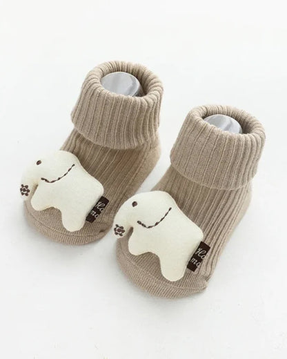 Lille Barn Natural Elephant Socks-Solid-Cotton-For Infants