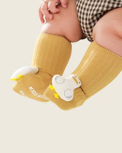 Lille Barn Yellow Duck Socks-Solid-Cotton-For Infants