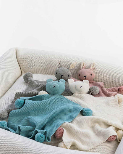 Pluchi Rabbit Vanilla Grey Gift Bundle-Pack of 2-Gift For Baby Shower & Baby Birthday