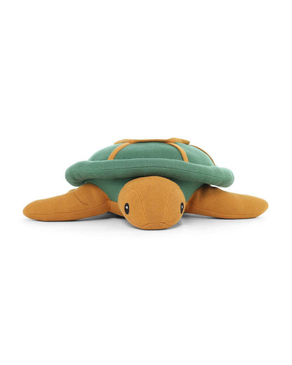 Pluchi Pokey Turtle Cotton Knitted Soft Toy-Promotes Tactile Stimulation-Plush Cuddly Toy For Newborn