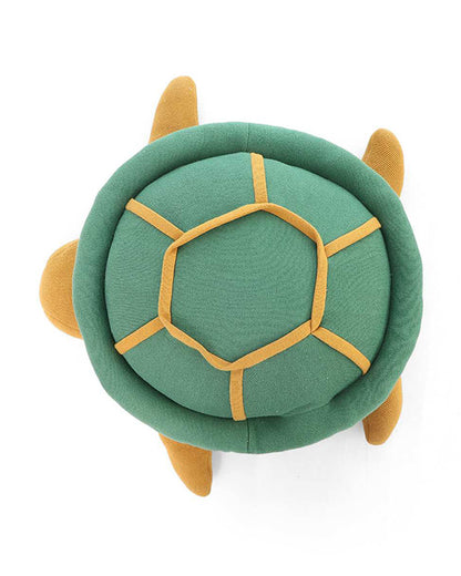 Pluchi Pokey Turtle Cotton Knitted Soft Toy-Promotes Tactile Stimulation-Plush Cuddly Toy For Newborn