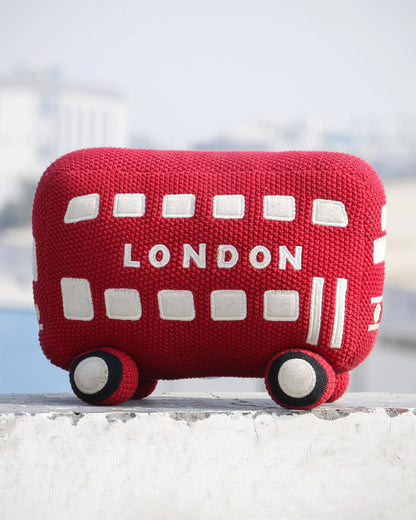 Pluchi Wheels on The Bus 100% Cotton Knitted Soft Toy-Promotes Visual Stimulation-For Newborn
