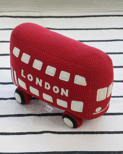 Pluchi Wheels on The Bus 100% Cotton Knitted Soft Toy-Promotes Visual Stimulation-For Newborn