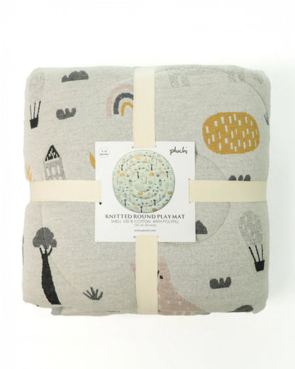 Pluchi Woodland Multicolor Cotton Knitted Quilted Playmat for Babies-Anti Skid & Soft-0M+