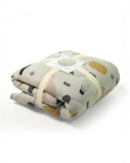 Pluchi Woodland Multicolor Cotton Knitted Quilted Playmat for Babies-Anti Skid & Soft-0M+