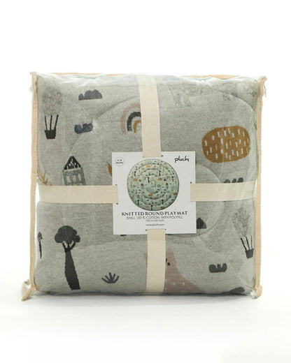 Pluchi Woodland Multicolor Cotton Knitted Quilted Playmat for Babies-Anti Skid & Soft-0M+
