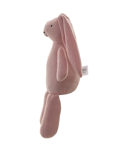 Pluchi Rabbit Blossom Pink 100% Cotton Knitted Soft Toy-Promotes Tactile Stimulation-Plush Cuddly Toy For Newborn