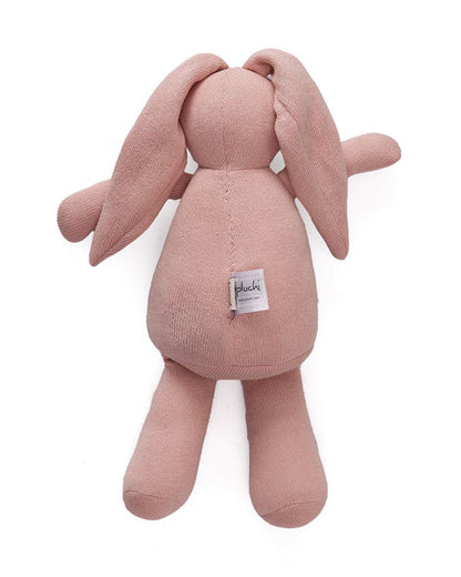 Pluchi Rabbit Blossom Pink 100% Cotton Knitted Soft Toy-Promotes Tactile Stimulation-Plush Cuddly Toy For Newborn