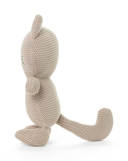 Pluchi Kitty Cat Pale Whisper Cotton Knitted Soft Toy-Promotes Tactile Stimulation-Plush Cuddly Toy For Newborn