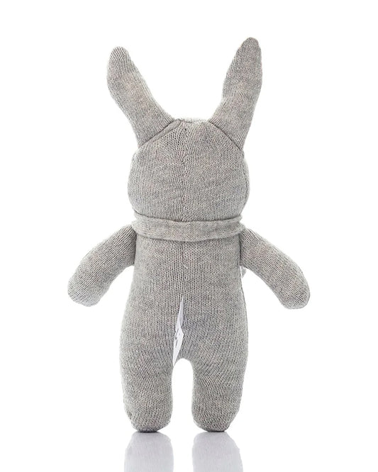 Pluchi Toto Bear Grey-Cotton Knitted Plush Rattle Soft Toy-Promotes Tactile Stimulation-Plush Cuddly Toy For Newborn