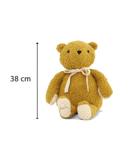 Pluchi Mr. Fluff Honey Gold Cotton Knitted Soft Toy-Promotes Tactile Stimulation-Plush Cuddly Toy For Newborn