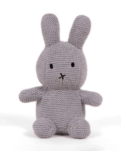 Pluchi Bobby Grey 100% Cotton Knitted Soft Toy-Promotes Visual Stimulation-For Newborn