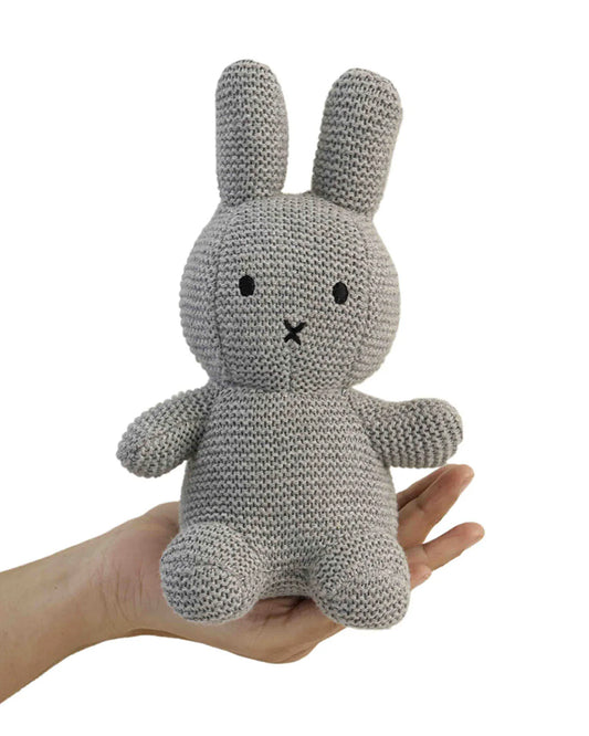 Pluchi Bobby Grey 100% Cotton Knitted Soft Toy-Promotes Visual Stimulation-For Newborn