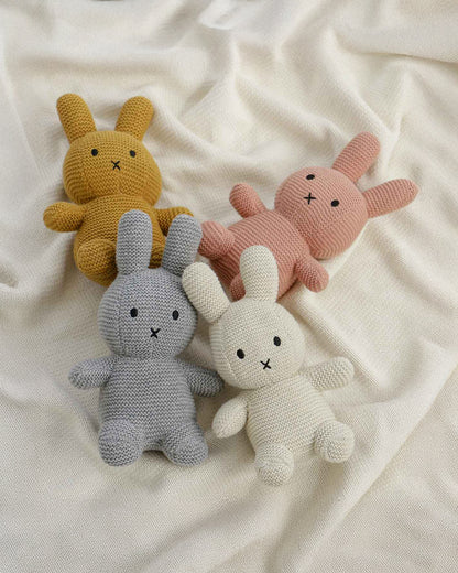 Pluchi Bobby Grey 100% Cotton Knitted Soft Toy-Promotes Visual Stimulation-For Newborn