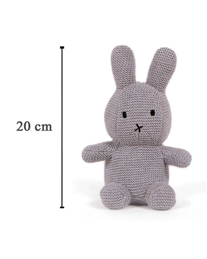 Pluchi Bobby Grey 100% Cotton Knitted Soft Toy-Promotes Visual Stimulation-For Newborn