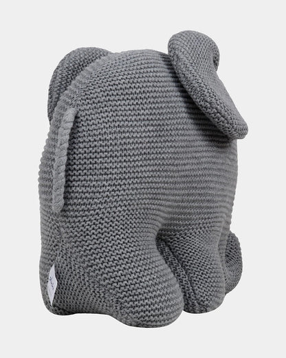 Pluchi Elephant Grey 100% Cotton Knitted Soft Toy-Promotes Tactile Stimulation-Plush Cuddly Toy For Newborn