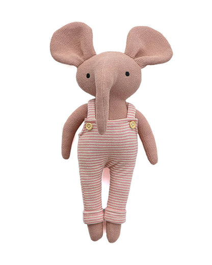 Pluchi Hulk Pale Pink-Cotton Knitted Soft Toy-Promotes Tactile Stimulation-Plush Cuddly Toy For Newborn