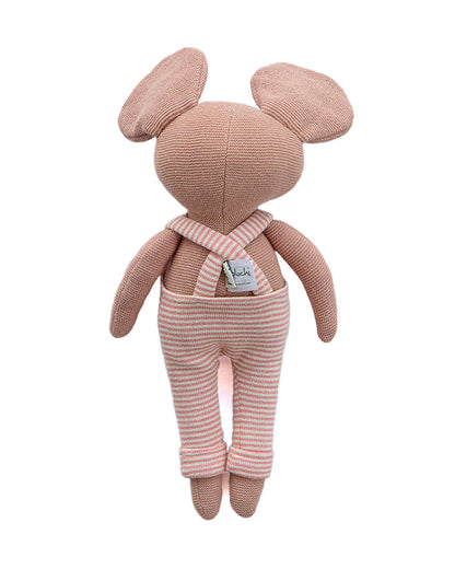 Pluchi Hulk Pale Pink-Cotton Knitted Soft Toy-Promotes Tactile Stimulation-Plush Cuddly Toy For Newborn