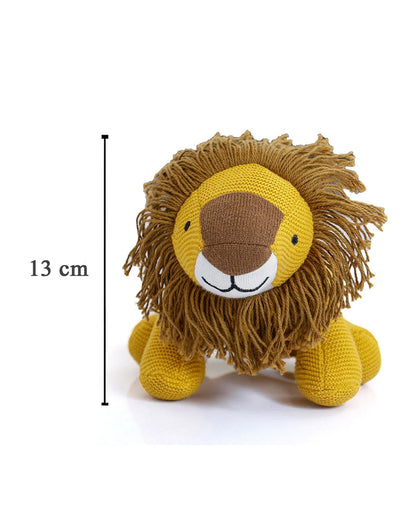 Pluchi Baby Lion Tuscan Sun-Cotton Knitted Soft Toy-Promotes Imaginative Play-Plush Cuddly Toy For Newborn