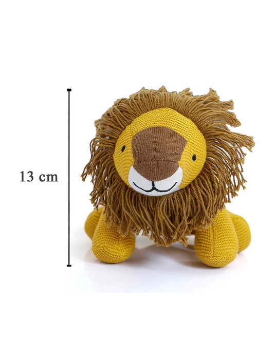 Pluchi Baby Lion Tuscan Sun-Cotton Knitted Soft Toy-Promotes Imaginative Play-Plush Cuddly Toy For Newborn