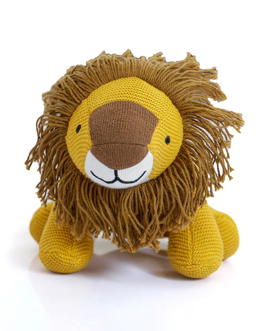 Pluchi Baby Lion Tuscan Sun-Cotton Knitted Soft Toy-Promotes Imaginative Play-Plush Cuddly Toy For Newborn