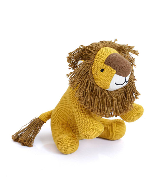 Pluchi Baby Lion Tuscan Sun-Cotton Knitted Soft Toy-Promotes Imaginative Play-Plush Cuddly Toy For Newborn