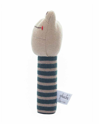 Pluchi Frog Rattle Soft Toy-Promotes Tactile Stimulation-Easily Washable-Knitted Soft Toy-Plush Cuddly Toy For Newborn