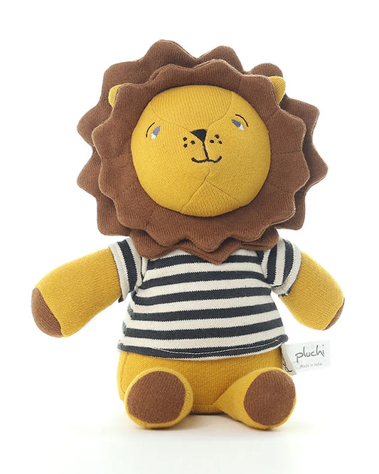 Pluchi Jake The Lion-Cotton Knitted Soft Toy-Promotes Imaginative Play-Plush Cuddly Toy For Newborn
