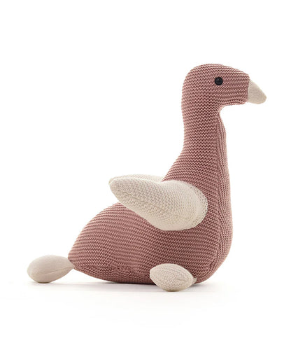 Pluchi Chuckles Bird Pale Pink-Cotton Knitted Soft Toy-Promotes Visual Stimulation-Plush Cuddly Toy For Newborn