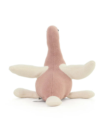 Pluchi Chuckles Bird Pale Pink-Cotton Knitted Soft Toy-Promotes Visual Stimulation-Plush Cuddly Toy For Newborn