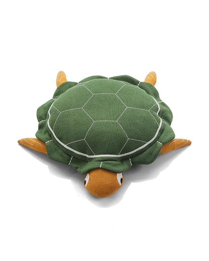 Pluchi Mack The Tortoise-Cotton Knitted Soft Toy-Promotes Visual Stimulation-Plush Cuddly Toy For Newborn