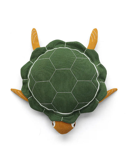 Pluchi Mack The Tortoise-Cotton Knitted Soft Toy-Promotes Visual Stimulation-Plush Cuddly Toy For Newborn