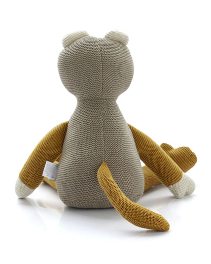 Pluchi Monkey Multicolor-100% Cotton Knitted Soft Toy-Promotes Imaginative Play-Plush Cuddly Toy For Newborn