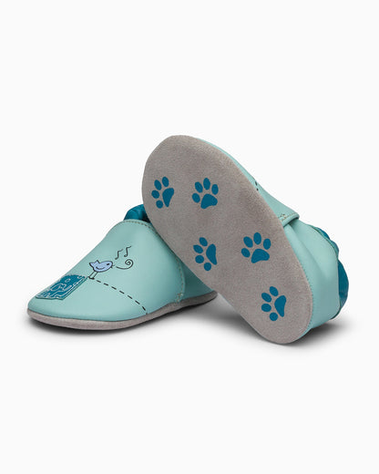Elves Blue Birdie Slip On Pre-Walker Shoes-For Infants