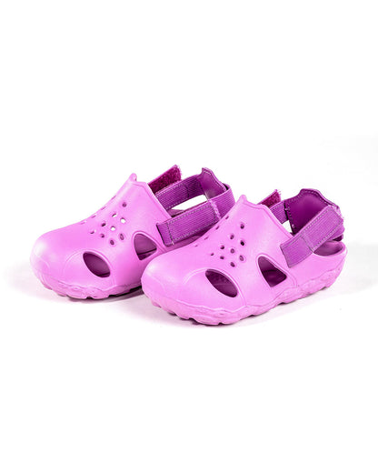 Elves Pink Bubblegum Velcro Clogs-For Infants