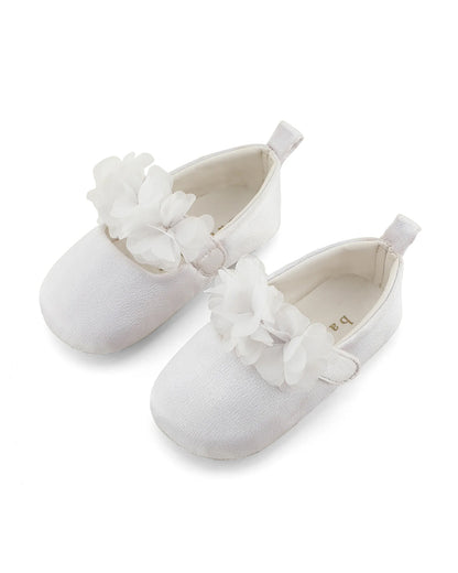 Baby Doe White Blossom Velcro Bellies-For Infants