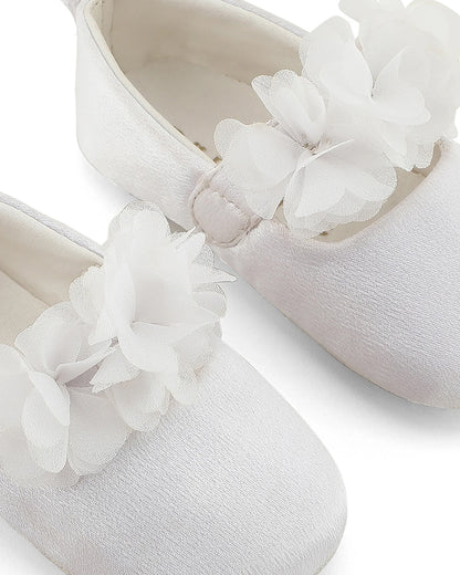Baby Doe White Blossom Velcro Bellies-For Infants